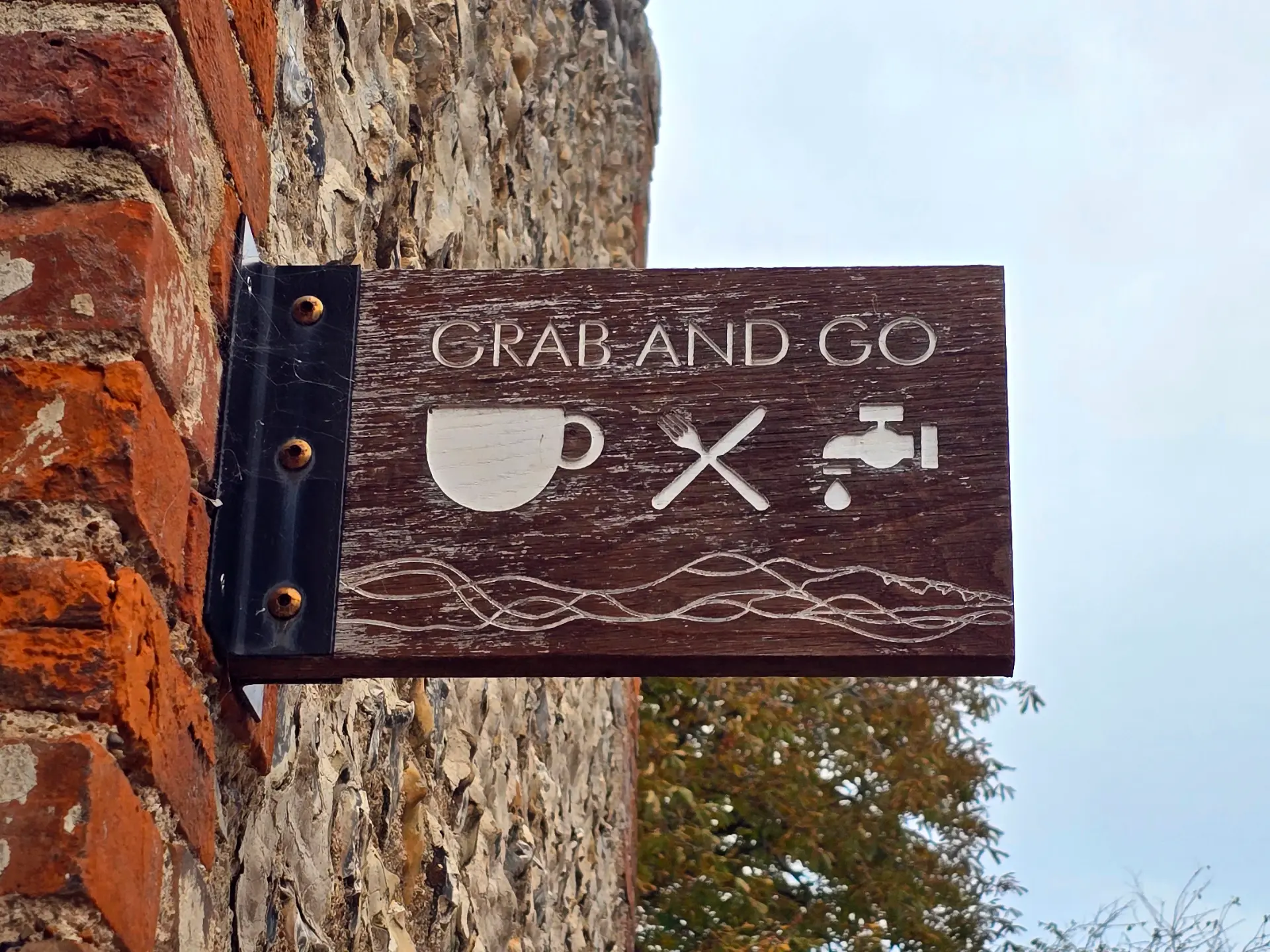Grab and Go sign at the Visitor Centre