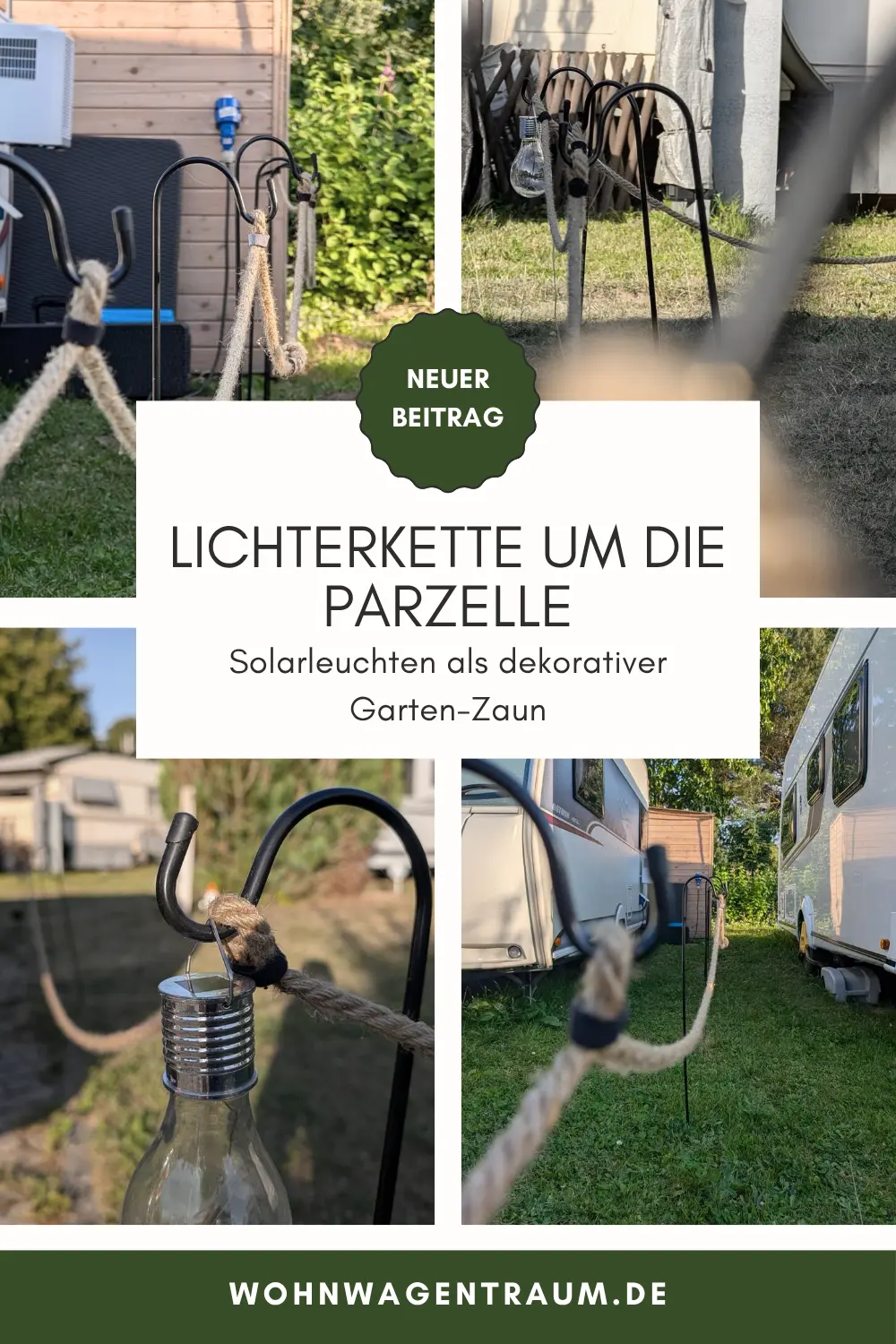 Lichterkette für die Parzelle - Solarleuchten als dekorativer Gartenzaun