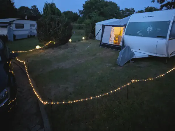 Fairy Lights Around the Pitch — Solar Lights as Decorative Garden Fencing