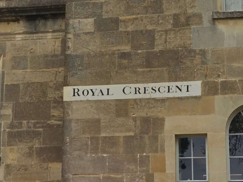 Das 'Royal Crescent' Schild