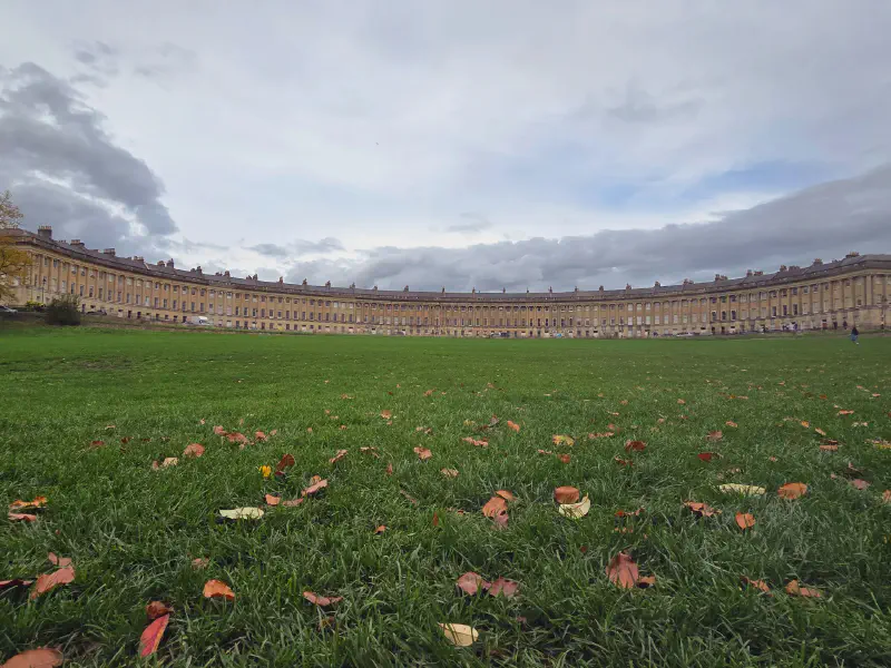 Das Royal Crescent in Bath, einzigartig in Europa in Größe und Form
