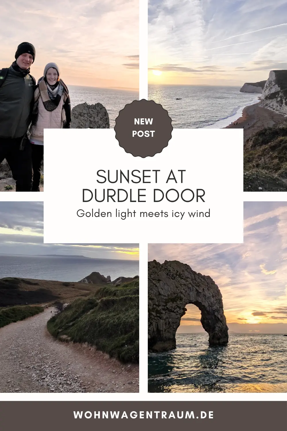 Sunset at Durdle Door: When golden light meets icy wind