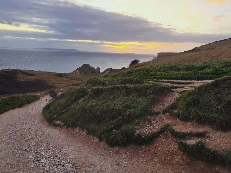 Durdle Door - Der Abstieg vom Parkplatz