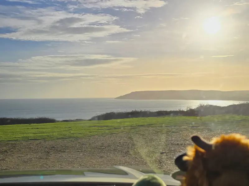 Car park on Culver Down - wonderful view