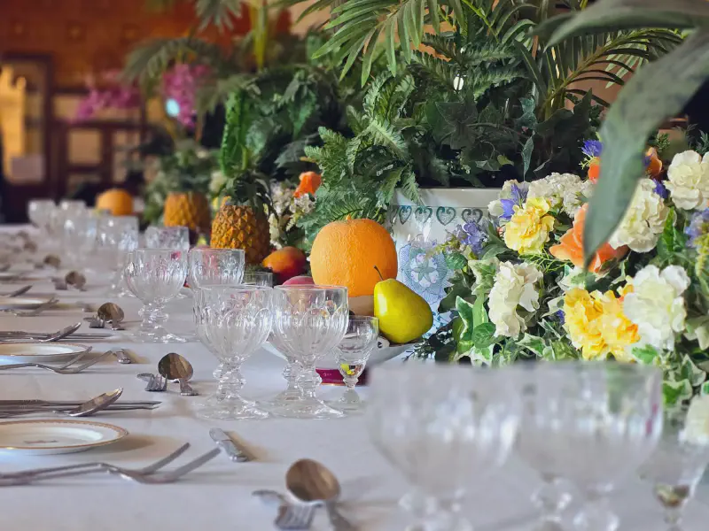 Magnificently decorated table
