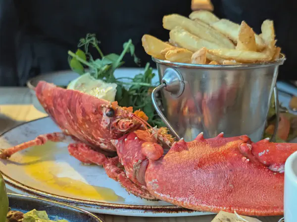 Lobster with fries - we've wanted to try it for a long time