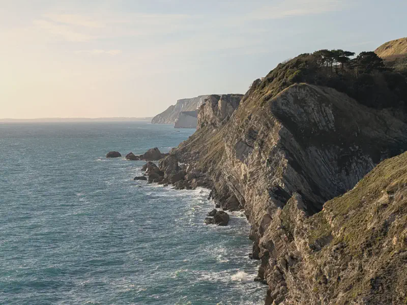 The cliffs at Lulworth Cove are truly impressive