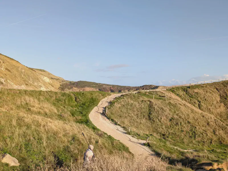 The path to the Lulworth Cove viewpoint