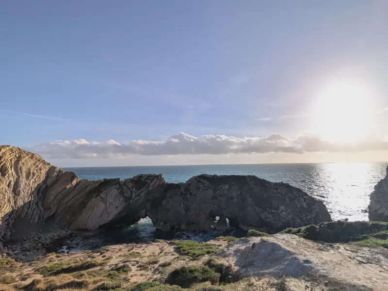 Stair Hole along the way - a remarkable rock formation