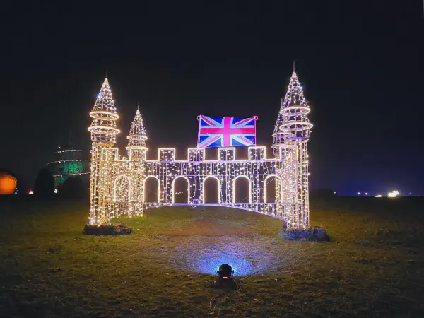 A castle under the English flag