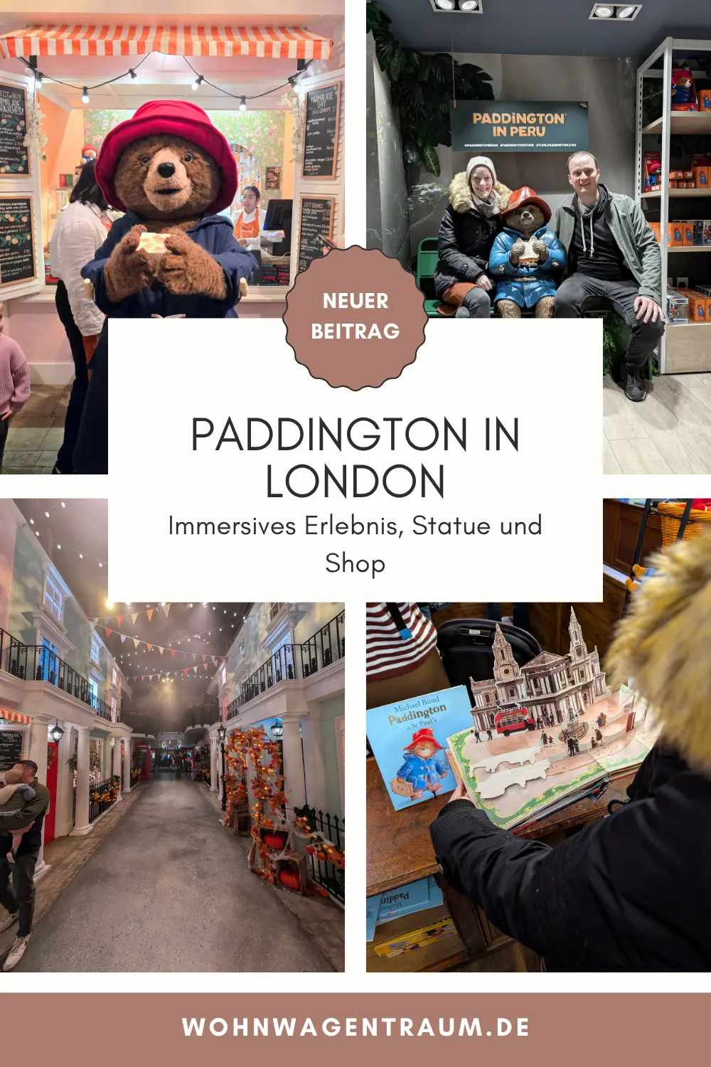 Paddington in London - Immersives Erlebnis, Statue und Shop